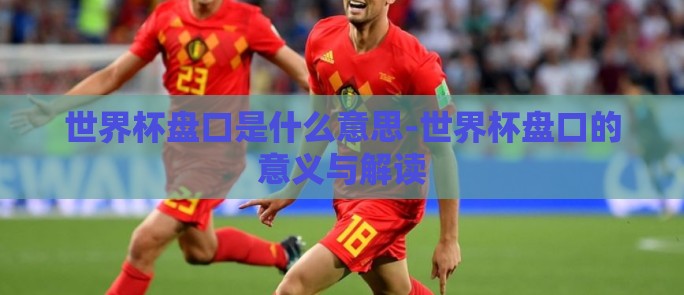 世界杯盘口是什么意思-世界杯盘口的意义与解读