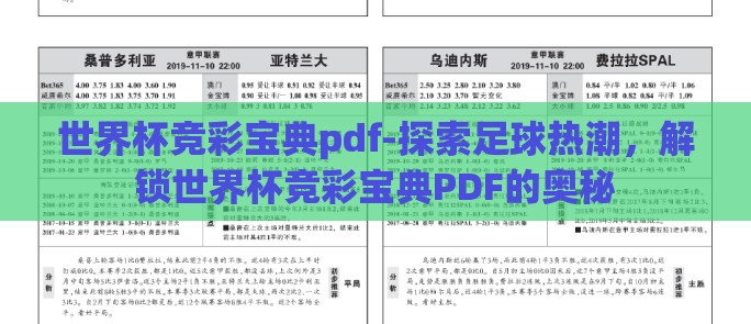 世界杯竞彩宝典pdf-探索足球热潮，解锁世界杯竞彩宝典PDF的奥秘
