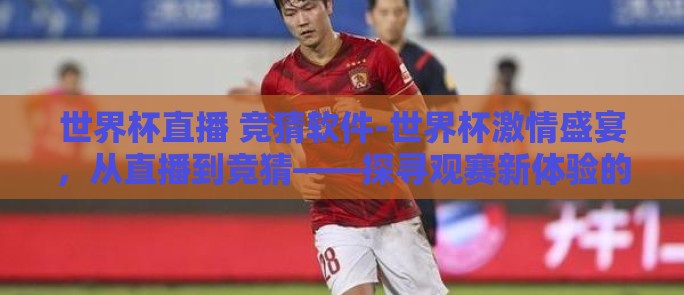 世界杯直播 竞猜软件-世界杯激情盛宴，从直播到竞猜——探寻观赛新体验的数字浪潮