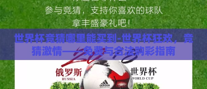 世界杯竞猜哪里能买到-世界杯狂欢,竞猜激情——免费与合法购彩指南 世界杯竞猜哪里能买到-世界杯狂欢,竞猜激情——免费与合法购彩指南