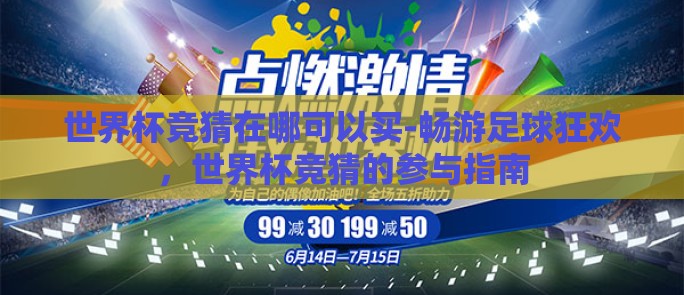 世界杯竞猜在哪可以买-畅游足球狂欢，世界杯竞猜的参与指南