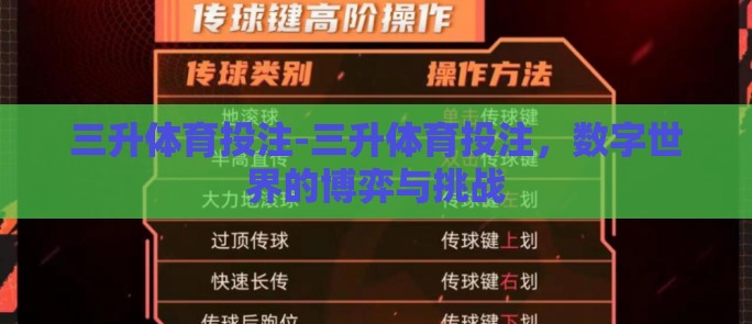 三升体育投注-三升体育投注，数字世界的博弈与挑战