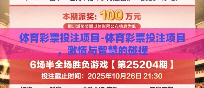体育彩票投注项目-体育彩票投注项目，激情与智慧的碰撞