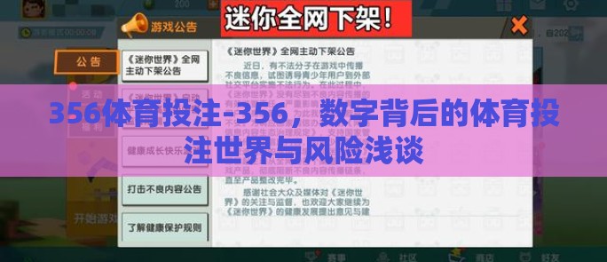 356体育投注-356，数字背后的体育投注世界与风险浅谈