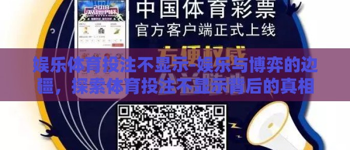 娱乐体育投注不显示-娱乐与博弈的边疆，探索体育投注不显示背后的真相