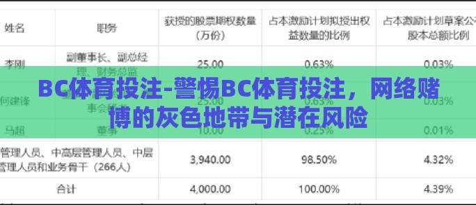 BC体育投注-警惕BC体育投注，网络赌博的灰色地带与潜在风险
